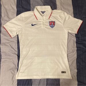 Nike 2014 US Womens Soccer Jersey Polo Shirt Sz XL White